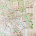 НАСТЕННАЯ КАРТА ВАРШАВЫ XXL / ПЛАН ГОРОДА 1:18 000