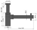 Umývadlový sifón Alcaplast 32 mm Značka Alcaplast