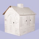 Картонный домик из картона для творческой живописи