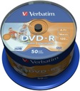 DVD-R Verbatim для печати фотографий, 50 шт., Wawa, без удостоверения личности.