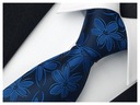 МОДНЫЙ мужской галстук с цветочным принтом, темно-синий GREG g50