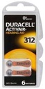 120 x 312 слуховых батарей PR41 Duracell ActivAir