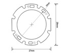 LED MODUL COB 5W 15 - 16V 300mA BIELA TEPLÁ ALEBO STUDENÁ 510lm 28mm Stav balenia originálne