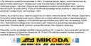 KOTÚČE MIKODA 1535 GT NISSAN X-TRAIL T30 T31 zadný Výrobca dielov ATM Mikoda