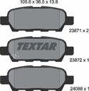 SABOTS DE FREIN TEXTAR ARRIÈRE NISSAN QASHQAI X-TRAIL TIIDA photo 2 - milautoparts-fr.ukrlive.com