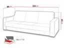 Rozkladacia pohovka RIALTO - hnedá ekokoža / béžová Výška nábytku 89 cm