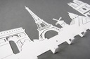 Kovový nástenný vešiak na oblečenie kľúče PARIS Materiál kov