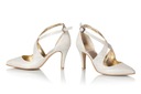 Свадебные туфли, серебряные танцевальные туфли на каблуке с ремешками 39