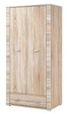 Гардероб GRESS 2д1с, дуб Сонома, БЕСПЛАТНО, быстрый