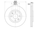 DISCS MIKODA 0545 GT PADS CITROEN C4 II 09R- FRONT 283MM photo 2 - milautoparts-fr.ukrlive.com