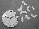 Nástenné hodiny ModernClock - MOTÝLE 3D BIELA-NOVINKA Kód výrobcu Butterfly3dWhite