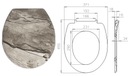 WC sedátko pomaly padajúce s potlačou s trojstranným kameňom skala Značka AWD Interior