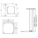 4KS NOHY NA STÔL DOSKY 60x60x820mm ELEKTROPOLER Kód výrobcu 4.N.60x60x820.EL