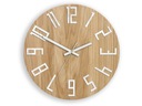 Nástenné hodiny drevené SLIM biele