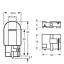 Žiarovka M-Tech WY21W 12V 21W W3x16d AMBER Napätie 12 V