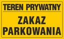 TABLICA INFORMACYJNA BUDOWLANA TEREN PRYWATNY