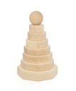 Tarnawa tradičná hračka montessori veža z drevených kociek prírodná Kód výrobcu 5903357360931