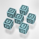 KOŚCI RPG 6 X k6 ELFICKIE KOSTKI NIEBIESKO-CZARNE