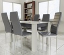 nowoczesny stół z 6 krzesłami Szerokość stołu 80 cm