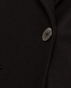 Zara wełniany płaszcz o męskim kroju czarny XS 34 Długość przed kolana