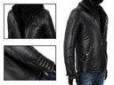 Pánska kožená bunda prechodná DORJAN PAW106 S Dominujúca farba čierna
