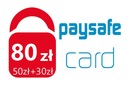 PaySafeCard 80 PLN Карта с PIN-кодом PSC (50 PLN + 30 PLN)