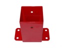 Nástenná spojka pre štvorcový nosník červená 9x9 cm Kód výrobcu 4PR01-03A1.XX