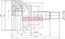 AXLE SWIVEL DRIVING KAMOKA 6600 CLIO LAGUNA RENAULT19 photo 2 - milautoparts-fr.ukrlive.com