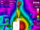 Radiátor výmenník tepla ⌀ 130mm/výška 500mm sivý nanášaný a krútený Dĺžka 0.5 m