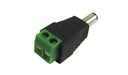 Wtyk DC 2,1 x 5,5 mm z zaciskami do montażu LED