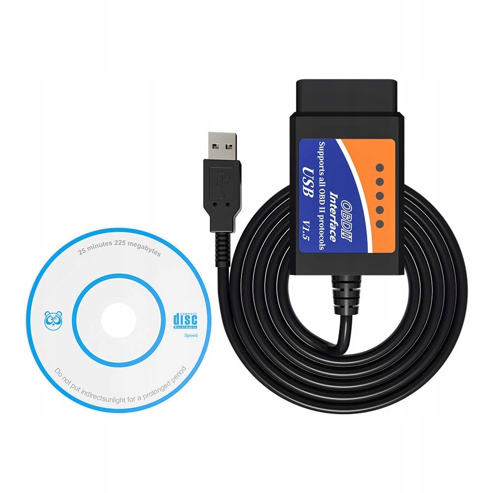 Kabel Interfejs ELM327 OBD2 + CAN USB + PROGRAM 7647475420