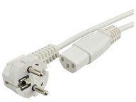 Kabel zasilający 230V 10A IEC320 C13 3m biały
