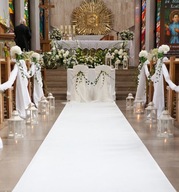 CHODNIK 90cm 25m zamiast dywan kościoła biały ślub