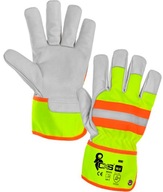 Pracovné rukavice HIVI CXS Vystužené reflexnou kožou EN388