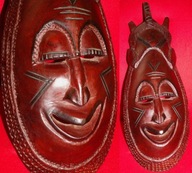 drewniana maska afryka afrykanska diabel WIELKA $$