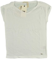 LEE dievčenská blúzka WHITE s/l V NECK _ 8Y 128cm