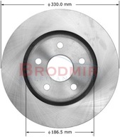 Диск сцепления тормозная перед 330mm grand cherokee 11-15 - фото