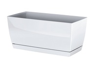 Kvetináč Prosperplast 24 cm x 12 x 11 cm priemer 1 cm plast biely