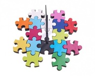 Hodiny na stenu DO IT YOURSELF PUZZLE detské