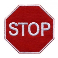 Nášivka STOP, červený symbol - dopravná značka HAFT