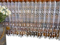 rafinovaná záclona s gipiury kvety 140x60 biela