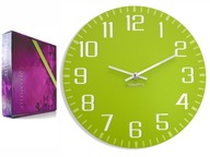 Moderné prehľadné nástenné hodiny FACILE olivové
