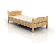 DSI-meble: Drevená borovicová posteľ SEKVOJA 90x200