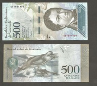VENEZUELA BANKOVKA 500 bolivares 2017 rok. UNC