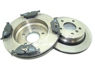 Тормозные диски, диск x2+тормозные колодки, колодки задний bmw 5 e39 298x20mm вентилируемый - фото