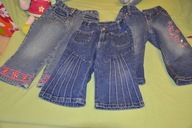 Spodnie jeans 12 miesięcy - 3 pary Early Days,TU