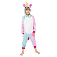 JEDNOROŽEC Pyžamo Deti Kigurumi Onesie Kostým Prevlek 152 cm