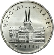 Německo DDR - mince - 5 Marek 1987 A NIKOLAI VIERTEL BERLIN - MINCOVNA UNC