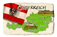 Magnes lodówkę kamień AUSTRIA OSTERREICH mapa 420