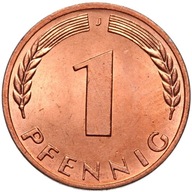 Nemecko NSR - minca - 1 Pfennig 1950 J - Hamburg - MINCOVNE - Stav UNC